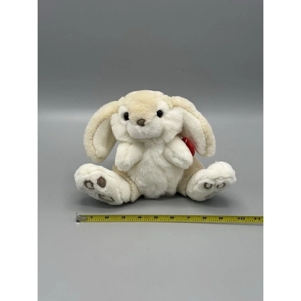 Vintage White & Beige Bunny Rabbit Plush By Chosun 8